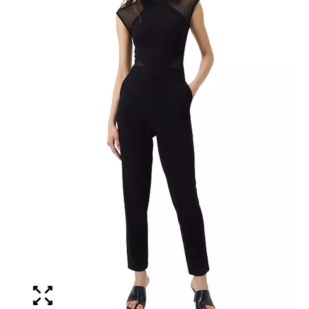 French Connection Black Sleeveless Jumpsuit